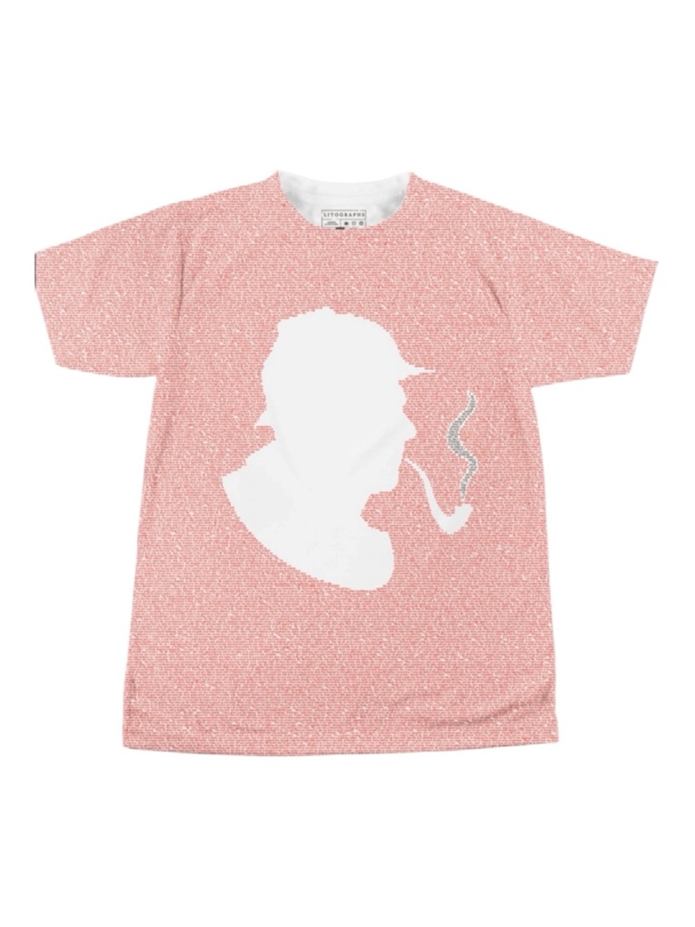 LITOGRAPHS TEE THE ADVENTURE OF SHERLOCK HOLMES RED WHITE SIZE MEDIUM